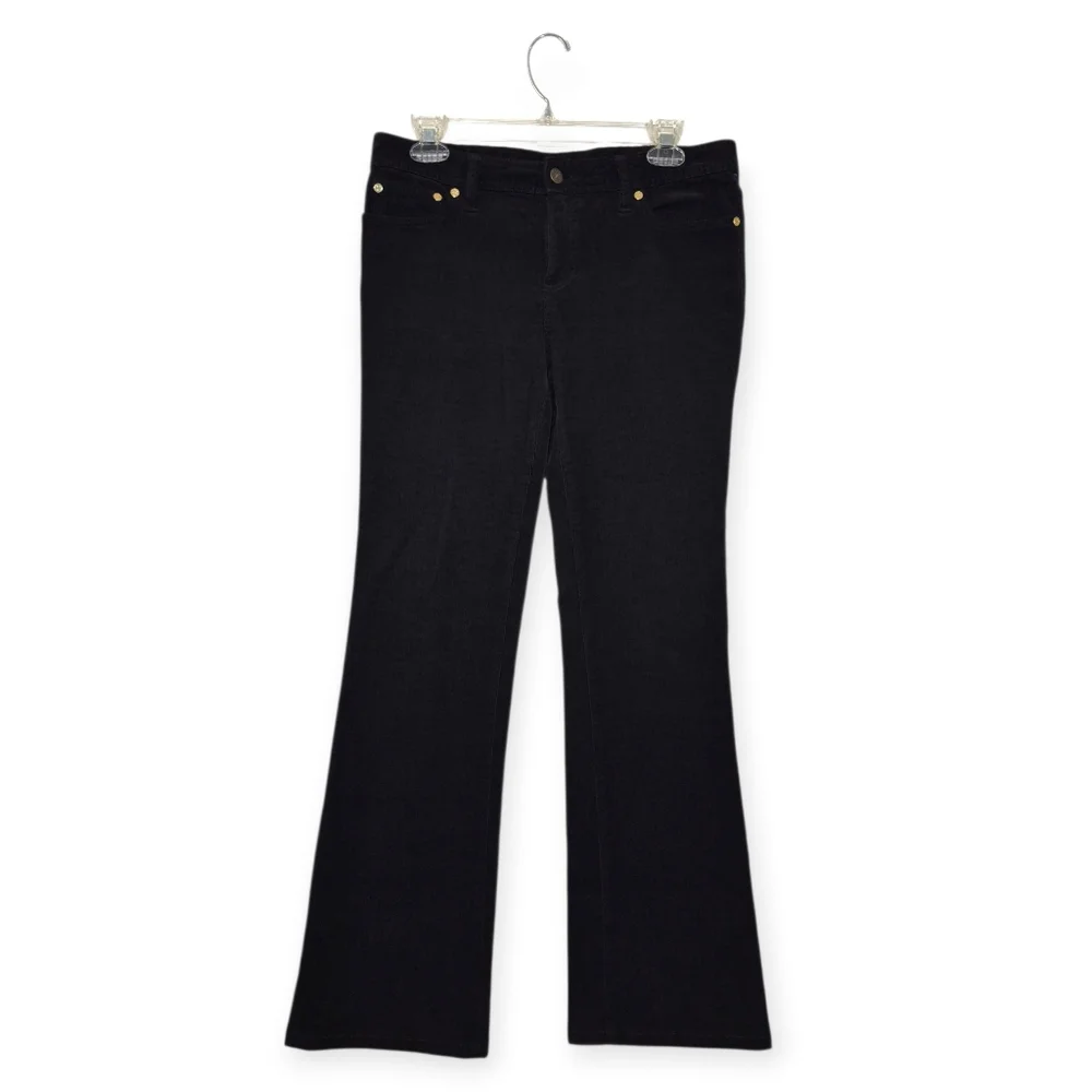 TORY BURCH Classic Tory Boot Corduroy Pants Black 28